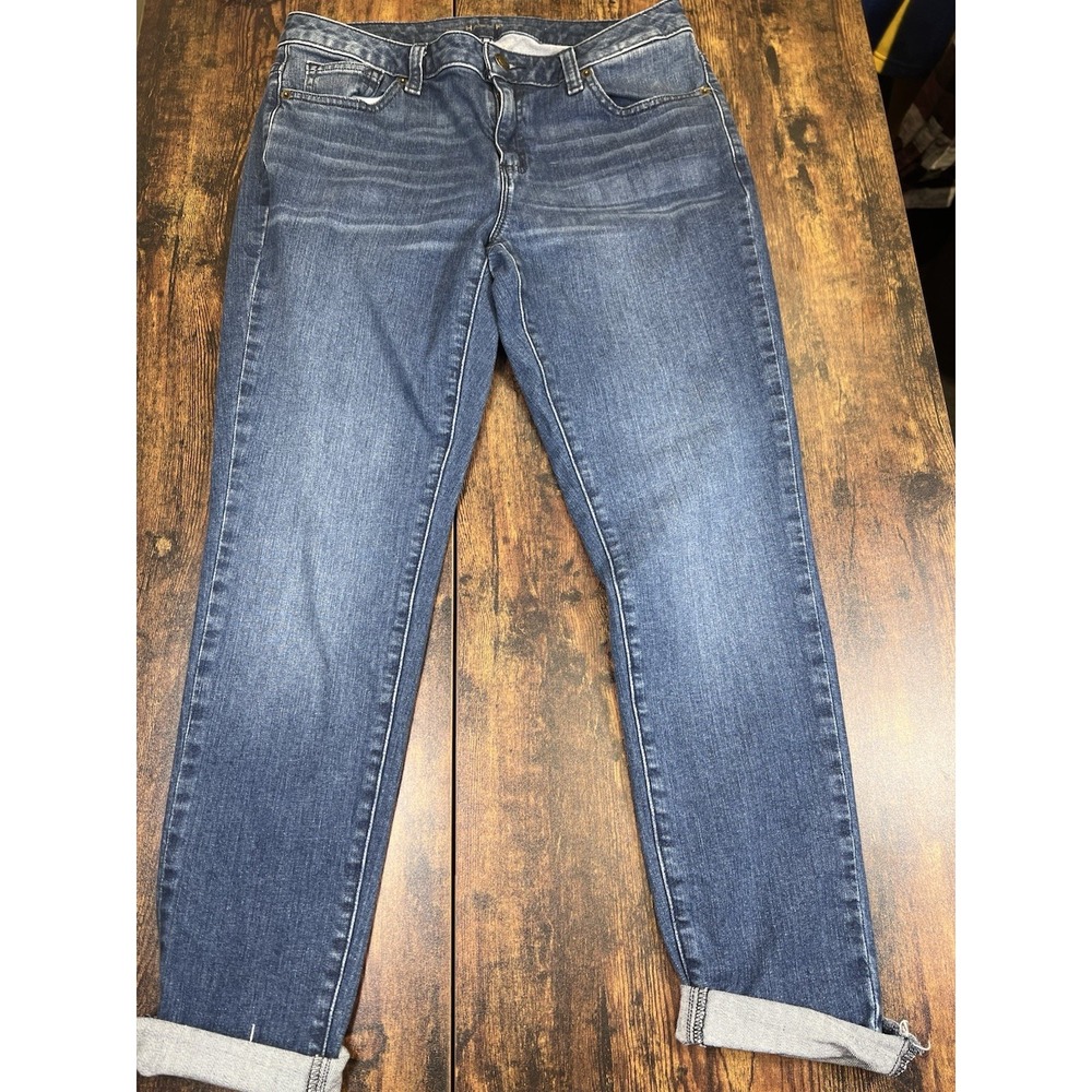 Michael Kors Womens Size 6 Denim Jeans Izzy Skinny Cuffed 28x25